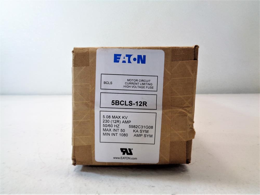 Eaton 5.0KV Current Limiting Bolt-On Motor Starter Fuse 230A 12R #5BCLS-12R